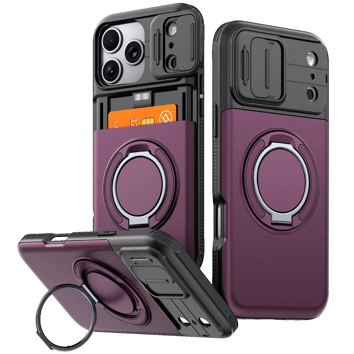 Phone Accessories Popsocket - Luxury PC+TPU Armor Shockproof Phone Case