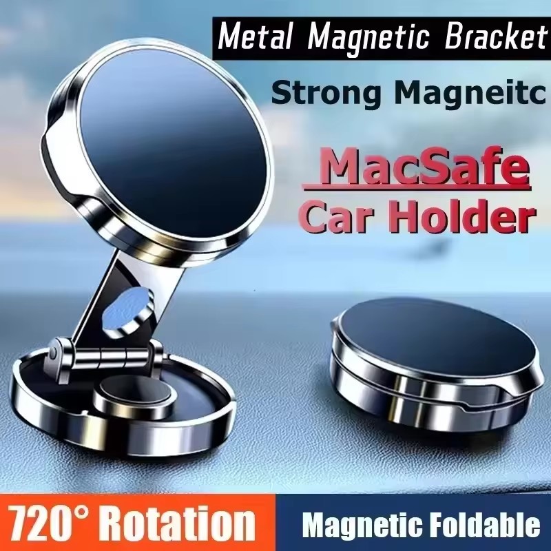 Phone Accessory - Round Folding Magnetic Car Holder 360