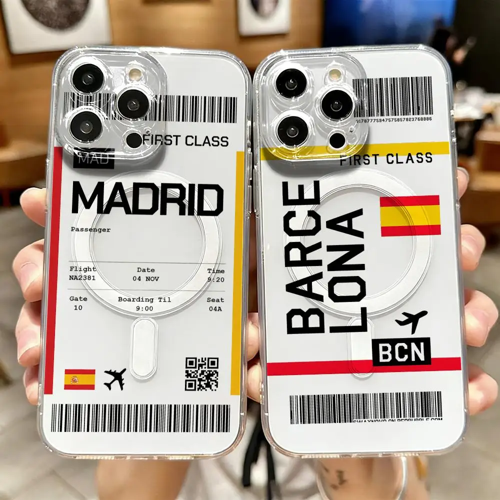 Travel Plane Ticket Spain Phon - Phone Accessories Magnetic recension och pris