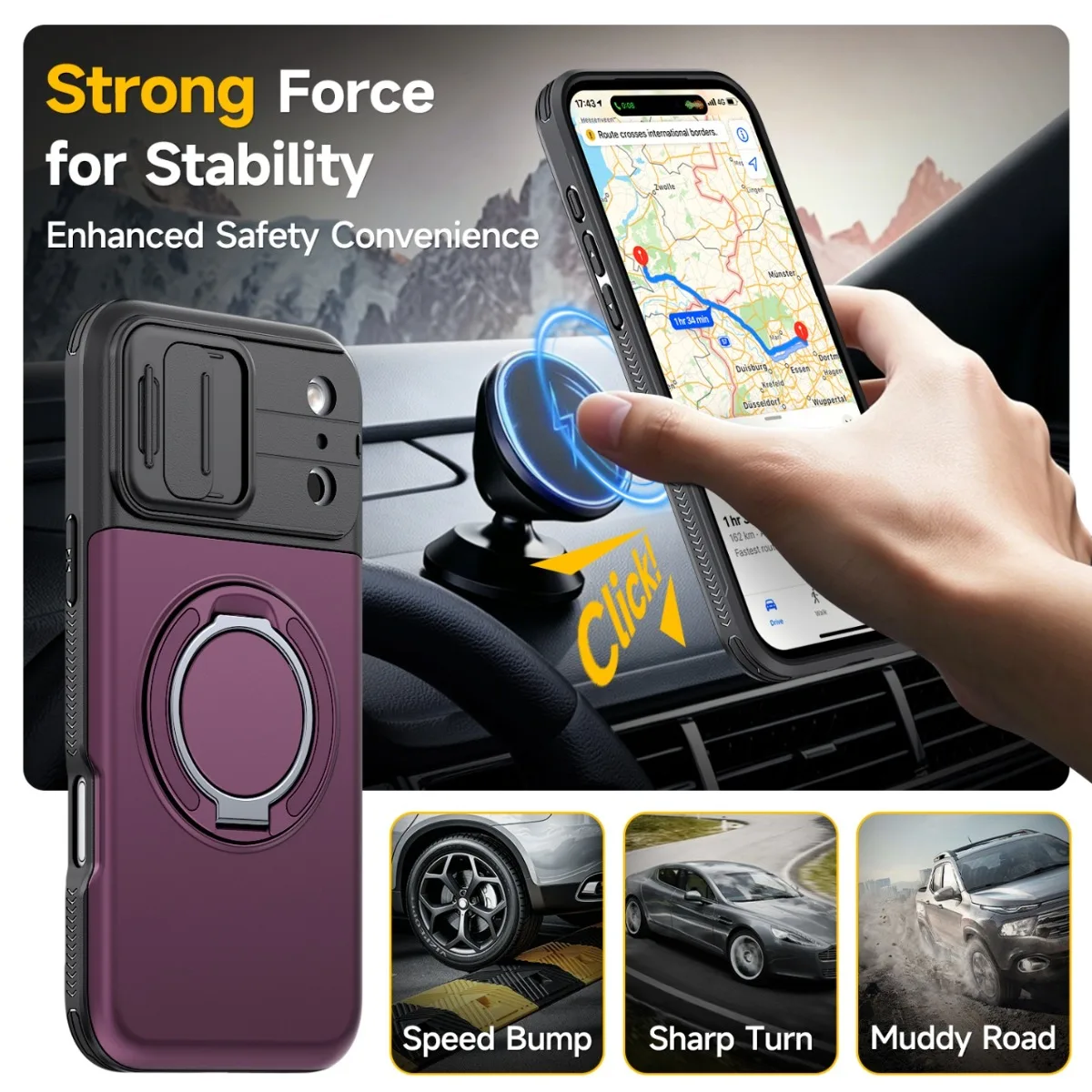 Luxury PC+TPU Armor Shockproof - Phone Accessories Popsocket recension och pris