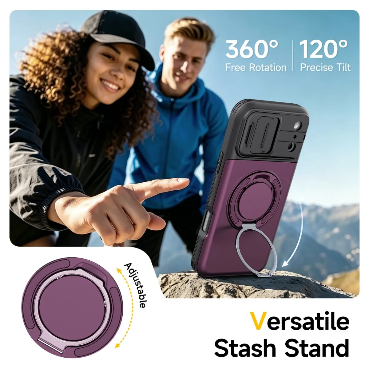 Luxury PC+TPU Armor Shockproof - Phone Accessories Popsocket recension och pris