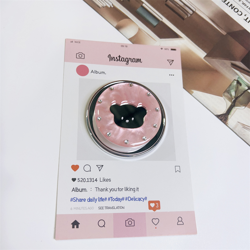 Bear Mirror Magnetic Mobile Ph - Phone Accessories Stand recension och pris